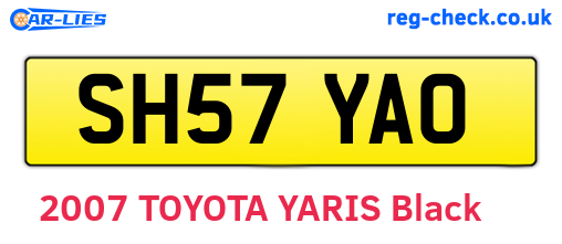 SH57YAO are the vehicle registration plates.