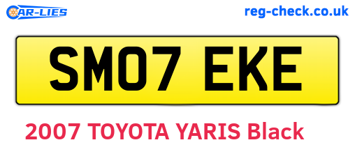 SM07EKE are the vehicle registration plates.