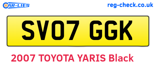 SV07GGK are the vehicle registration plates.