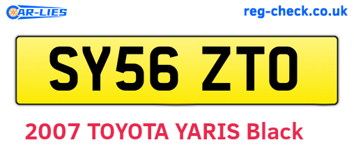 SY56ZTO are the vehicle registration plates.