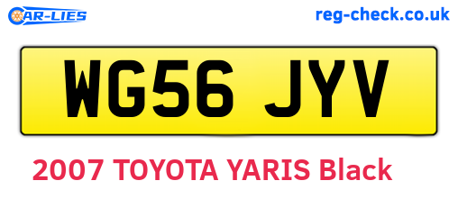 WG56JYV are the vehicle registration plates.