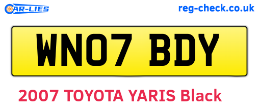 WN07BDY are the vehicle registration plates.