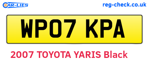WP07KPA are the vehicle registration plates.