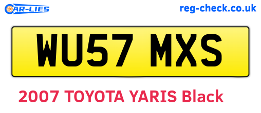 WU57MXS are the vehicle registration plates.
