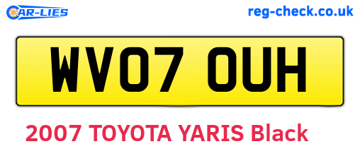 WV07OUH are the vehicle registration plates.