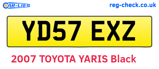 YD57EXZ are the vehicle registration plates.