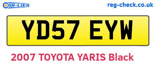 YD57EYW are the vehicle registration plates.