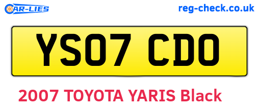 YS07CDO are the vehicle registration plates.