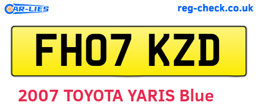 FH07KZD are the vehicle registration plates.