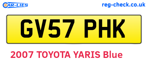 GV57PHK are the vehicle registration plates.