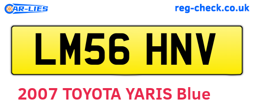 LM56HNV are the vehicle registration plates.