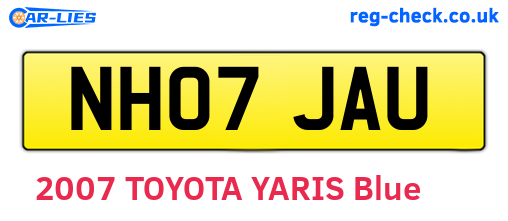 NH07JAU are the vehicle registration plates.