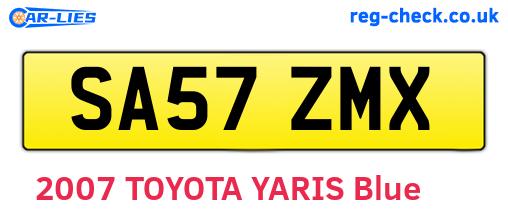 SA57ZMX are the vehicle registration plates.