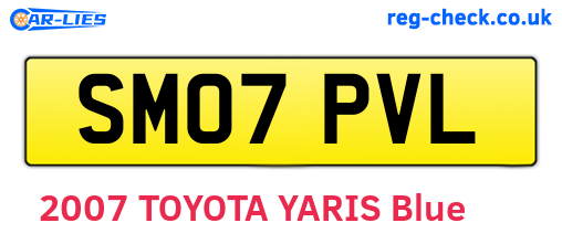 SM07PVL are the vehicle registration plates.