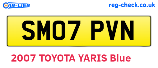 SM07PVN are the vehicle registration plates.