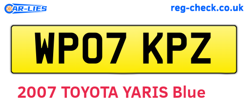 WP07KPZ are the vehicle registration plates.