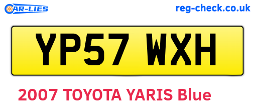 YP57WXH are the vehicle registration plates.