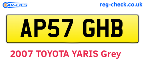 AP57GHB are the vehicle registration plates.