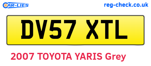 DV57XTL are the vehicle registration plates.