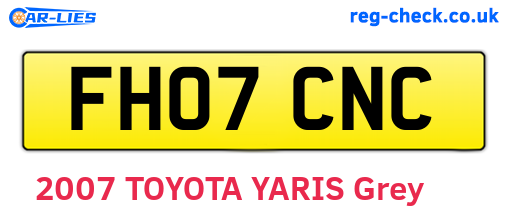 FH07CNC are the vehicle registration plates.