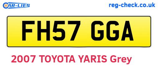 FH57GGA are the vehicle registration plates.