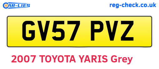 GV57PVZ are the vehicle registration plates.