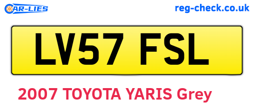 LV57FSL are the vehicle registration plates.