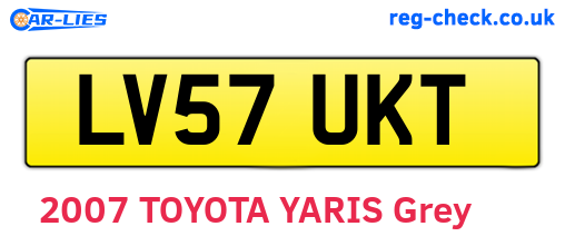 LV57UKT are the vehicle registration plates.