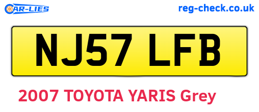 NJ57LFB are the vehicle registration plates.