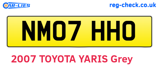 NM07HHO are the vehicle registration plates.