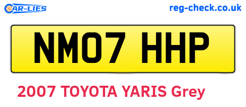 NM07HHP are the vehicle registration plates.