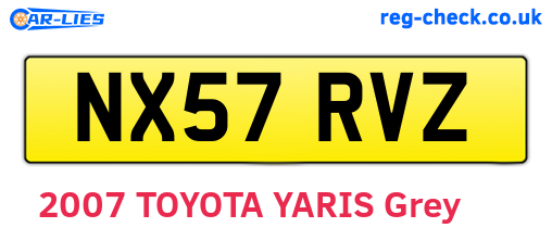 NX57RVZ are the vehicle registration plates.