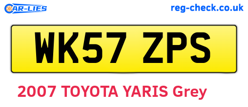 WK57ZPS are the vehicle registration plates.