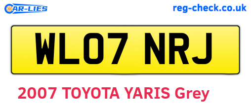 WL07NRJ are the vehicle registration plates.