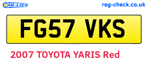 FG57VKS are the vehicle registration plates.