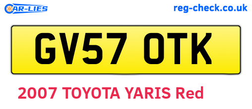 GV57OTK are the vehicle registration plates.