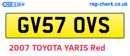 GV57OVS are the vehicle registration plates.
