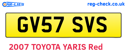 GV57SVS are the vehicle registration plates.