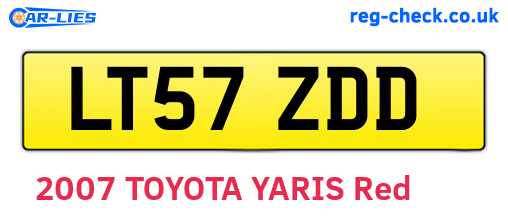 LT57ZDD are the vehicle registration plates.