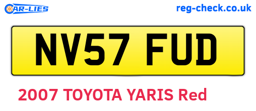 NV57FUD are the vehicle registration plates.