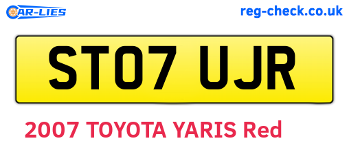 ST07UJR are the vehicle registration plates.