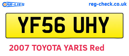 YF56UHY are the vehicle registration plates.