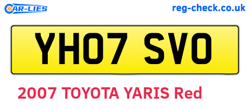 YH07SVO are the vehicle registration plates.