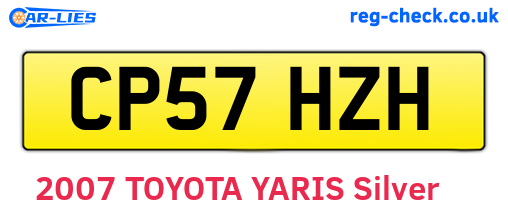CP57HZH are the vehicle registration plates.