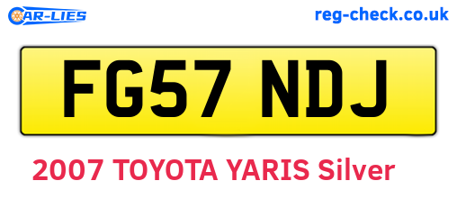 FG57NDJ are the vehicle registration plates.