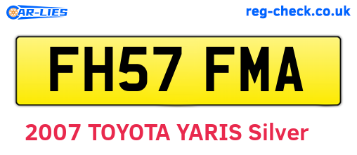 FH57FMA are the vehicle registration plates.
