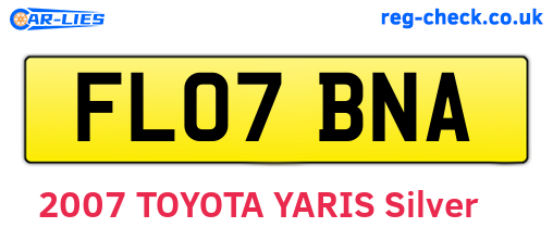FL07BNA are the vehicle registration plates.