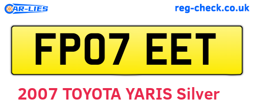 FP07EET are the vehicle registration plates.
