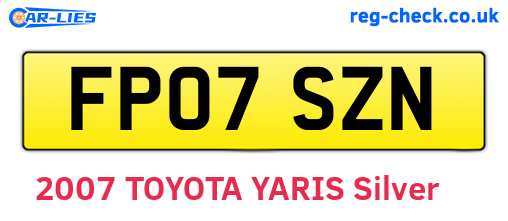 FP07SZN are the vehicle registration plates.