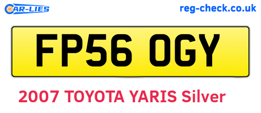 FP56OGY are the vehicle registration plates.